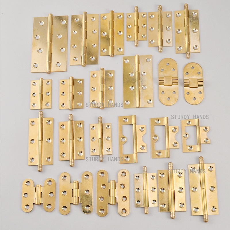 Furniture Hardware Brass - 10개 황동 경첩, 금색 경첩 옷장