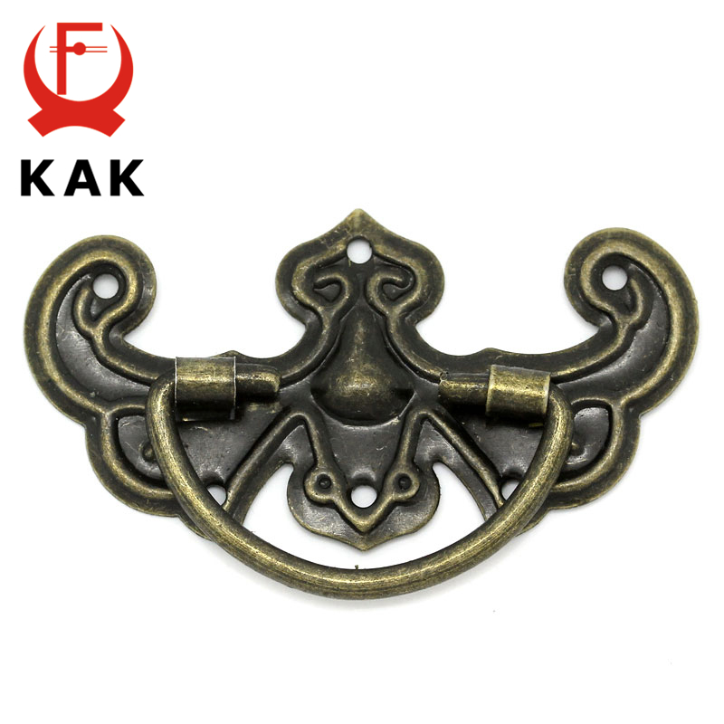 Furniture Hardware Photos - KAK-클래식 청동 톤 패턴 서랍 캐비닛