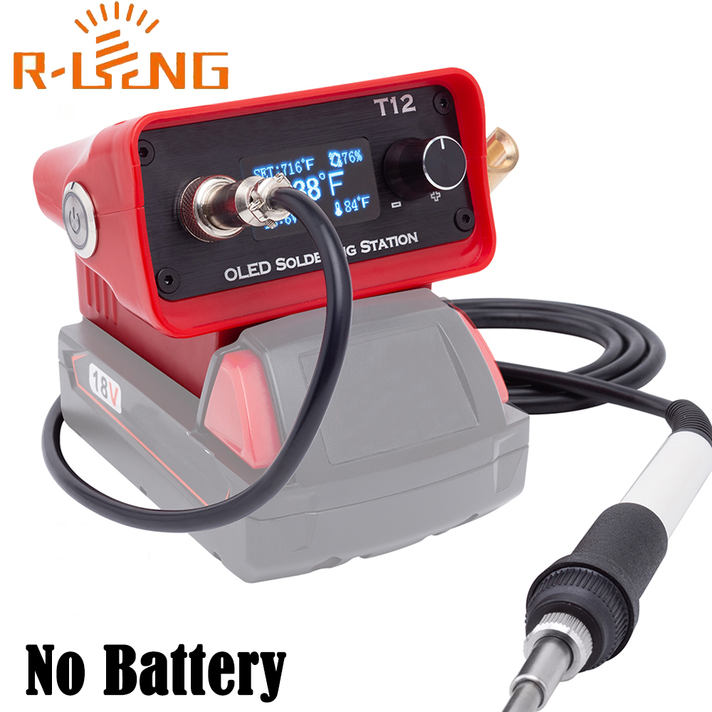 Milwaukee Drill M12 Fuel - 밀워키용 OLED T12 납땜 다리미 스테이션,