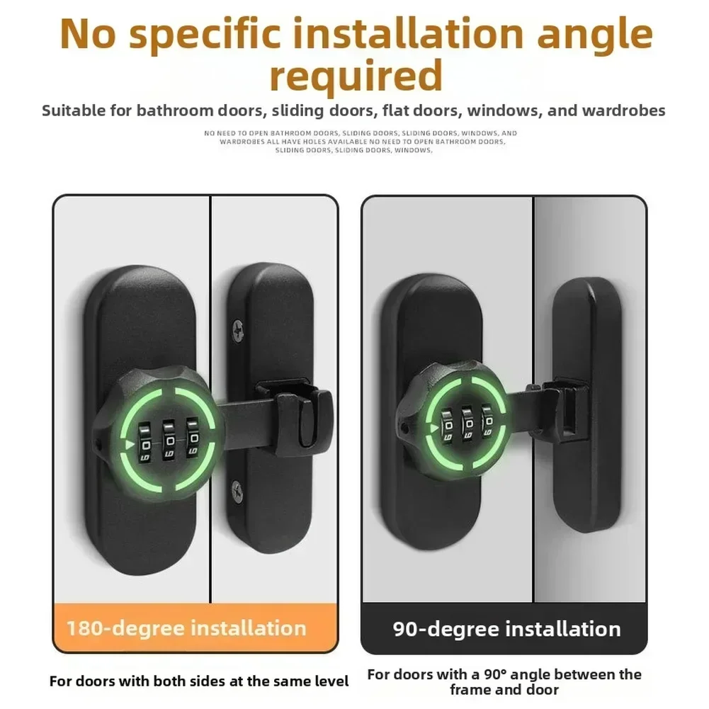 비밀번호 도어 래치 90/180도 슬라이딩 욕실 잠금장 - Furniture Sliding Door Hardware 리뷰 및 가격