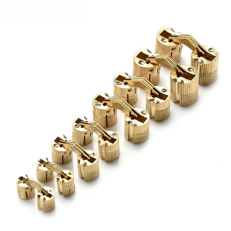 10pcs 구리 황동 가구 경첩 8-18mm 원통형 숨 - Furniture Hardware Brass 리뷰 및 가격