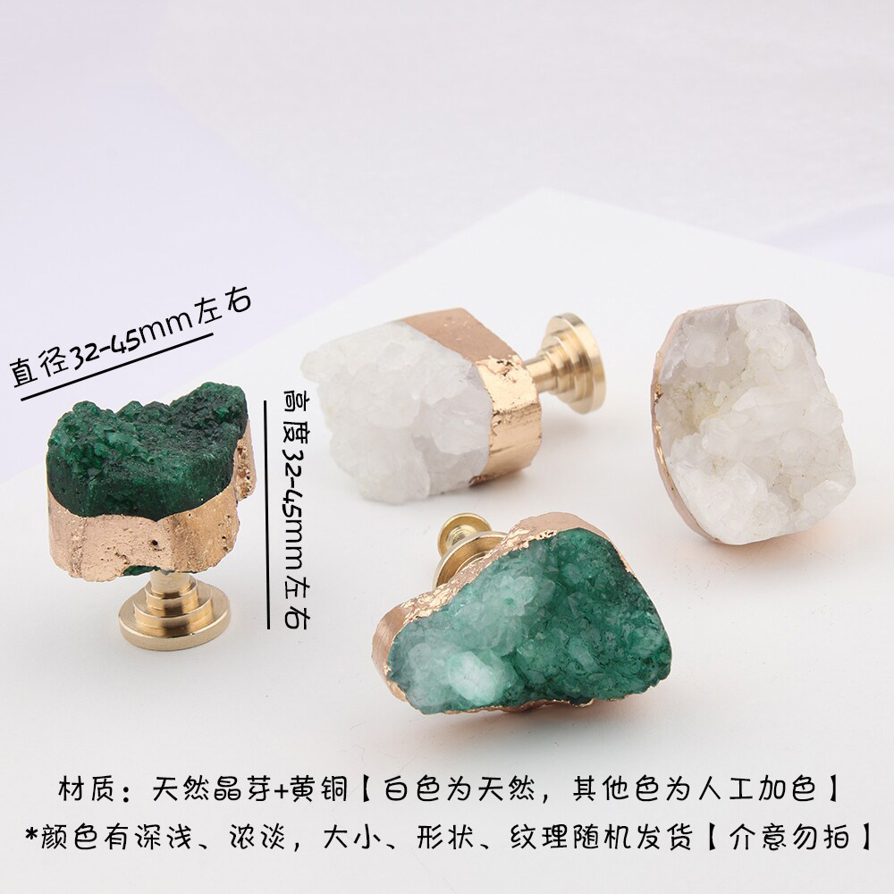 내추럴 화이트 크리스탈 투스 플레이팅 엣지 골드 순수  - Furniture Hardware Brass 리뷰 및 가격