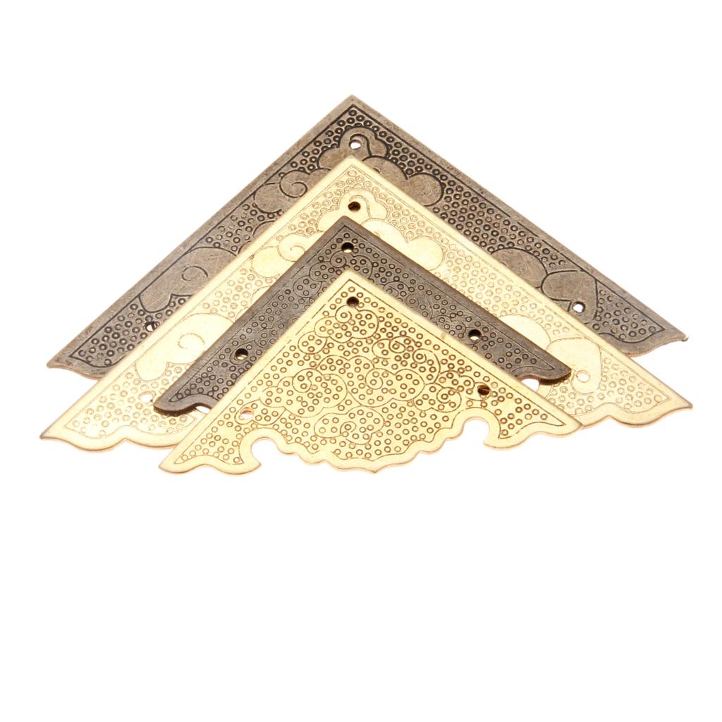 2Pcs 골동품 청동/황동 구리 보석 상자 코너 브래킷 - Furniture Hardware Brass 리뷰 및 가격