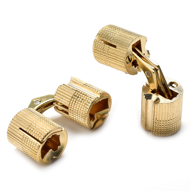 1/2개 8-18mm 황동 힌지 숨김형 캐비닛 원통형  - Furniture Hardware Brass 리뷰 및 가격