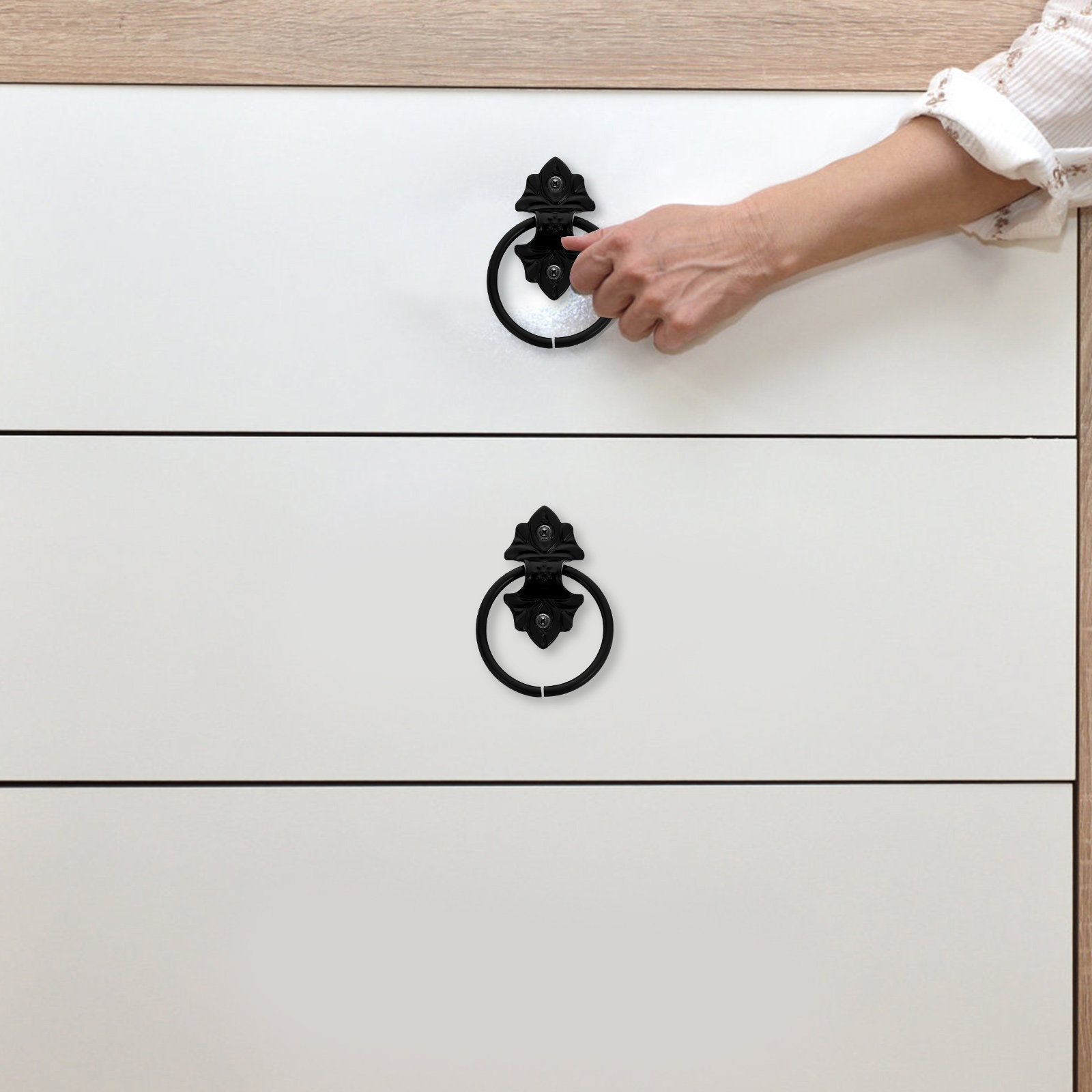 2Pcs 빈티지 라운드 풀 링 서랍 손잡이 클래식 드롭 - Furniture Hardware Drop Pulls 리뷰 및 가격