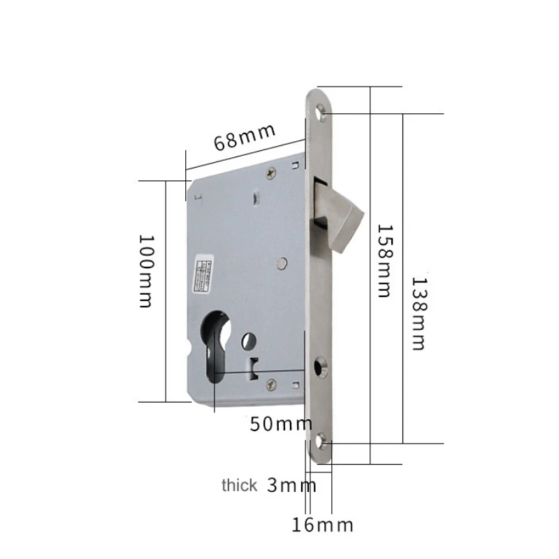 304 스테인리스 스틸 싱글 후크 잠금 바디, 타원형  - Furniture Sliding Door Hardware 리뷰 및 가격