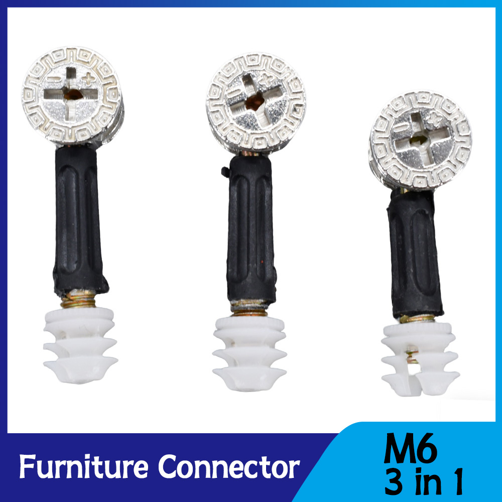 가구 하드웨어 3 in 1 캠 락 커넥터 M6 나사 볼 - Furniture Hardware Cam Lock 리뷰 및 가격