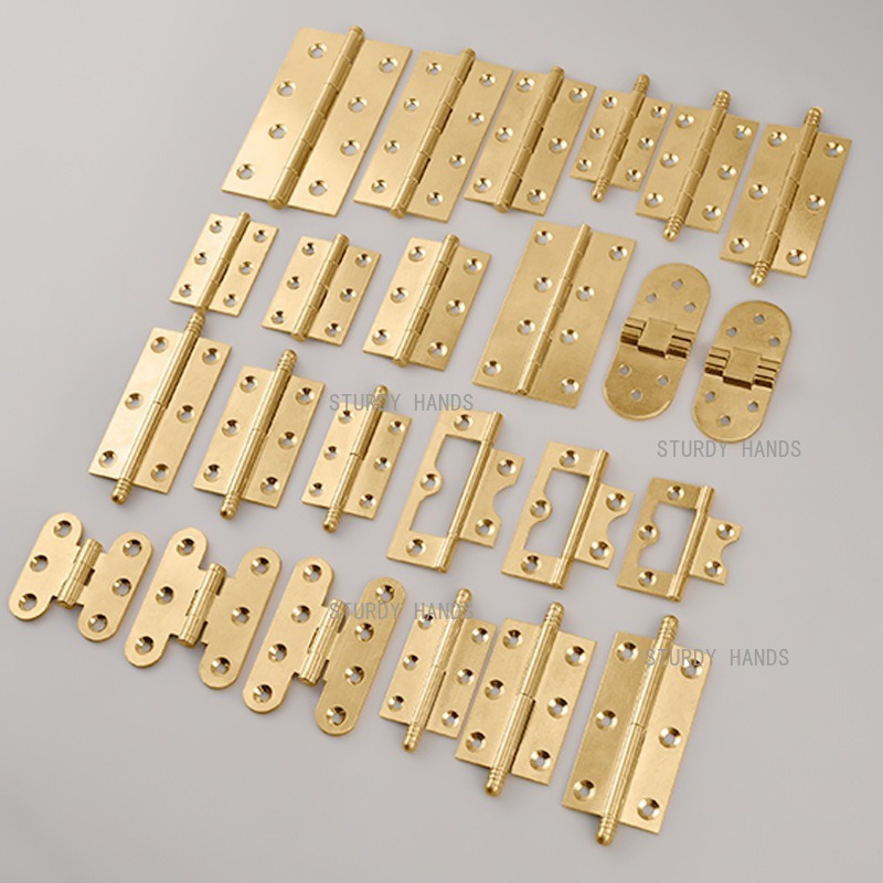 10개 황동 경첩, 금색 경첩 옷장 문 접이식 레트로  - Furniture Hardware Brass 리뷰 및 가격