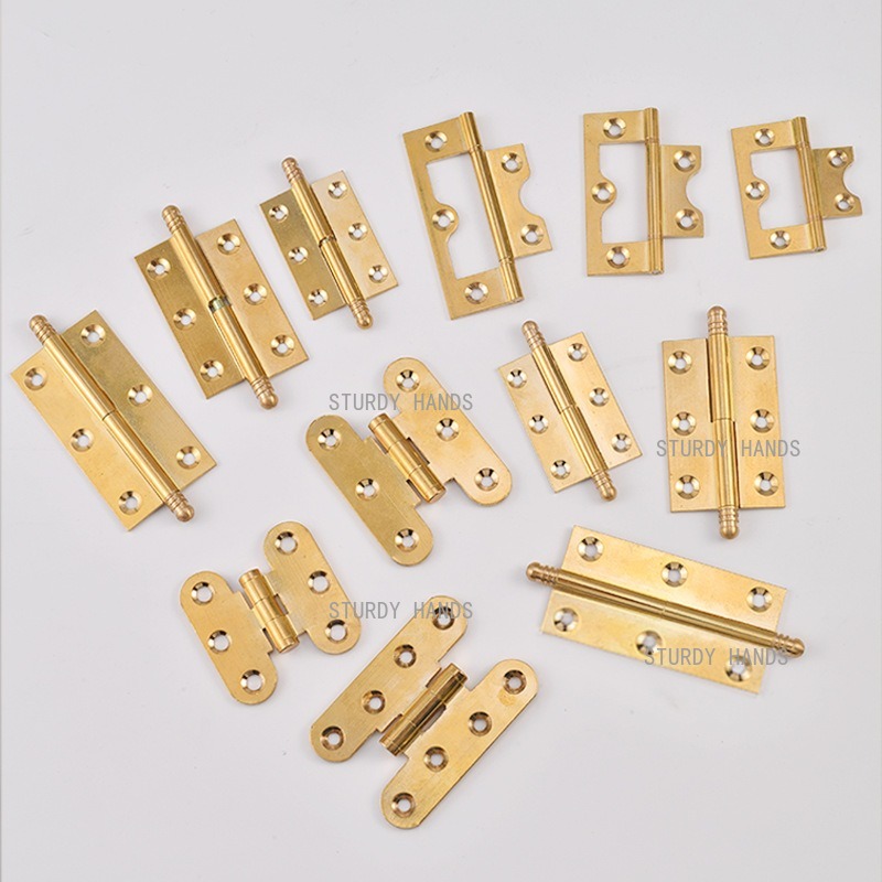 10개 황동 경첩, 금색 경첩 옷장 문 접이식 레트로  - Furniture Hardware Brass 리뷰 및 가격