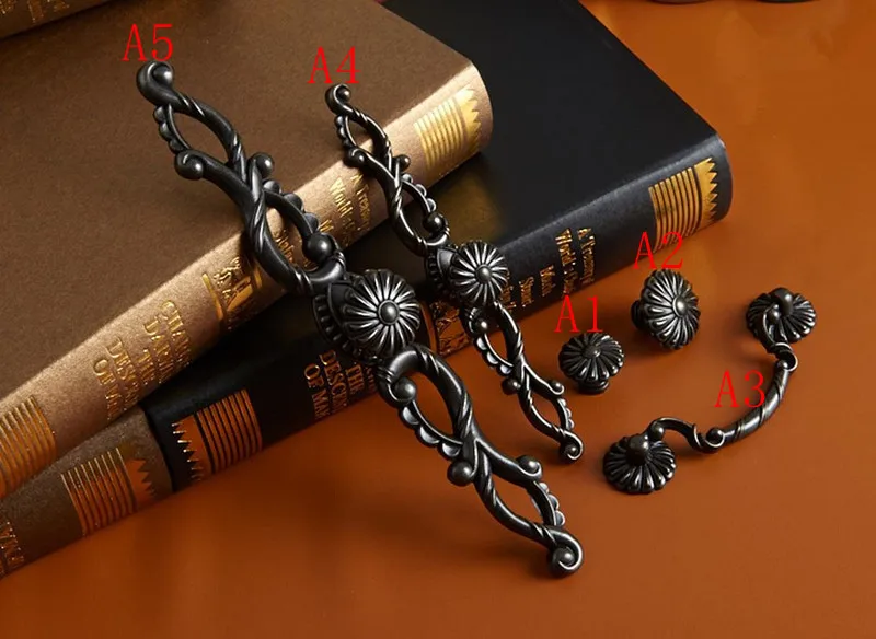2개 레트로 메탈 드레서 손잡이 블랙 캐비닛 드롭 풀  - Furniture Hardware Drop Pulls 리뷰 및 가격