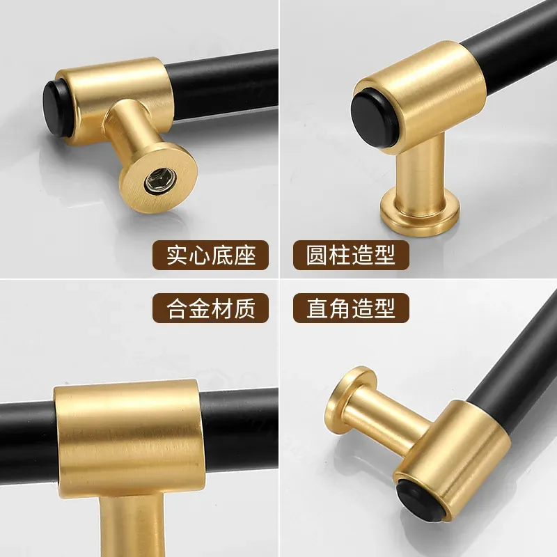 모던 심플 북유럽풍 블랙 골드 손잡이 캐비닛 도어 옷장 - Furniture Hardware Brass 리뷰 및 가격
