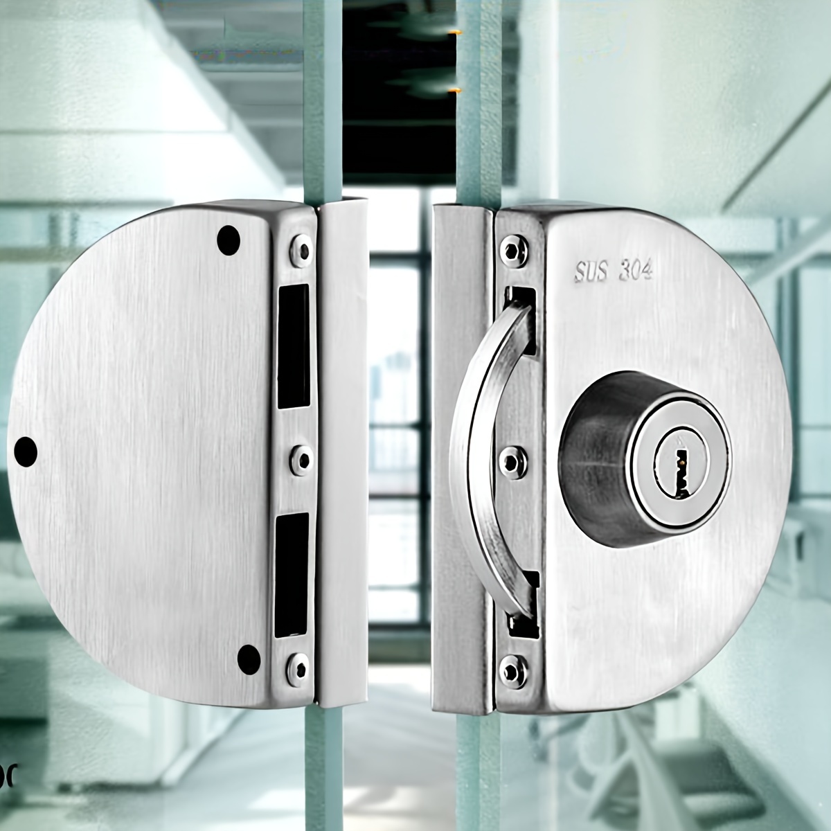 10-12mm 유리 스윙 푸시 슬라이딩 도어 잠금장치  - Furniture Sliding Door Hardware 리뷰 및 가격