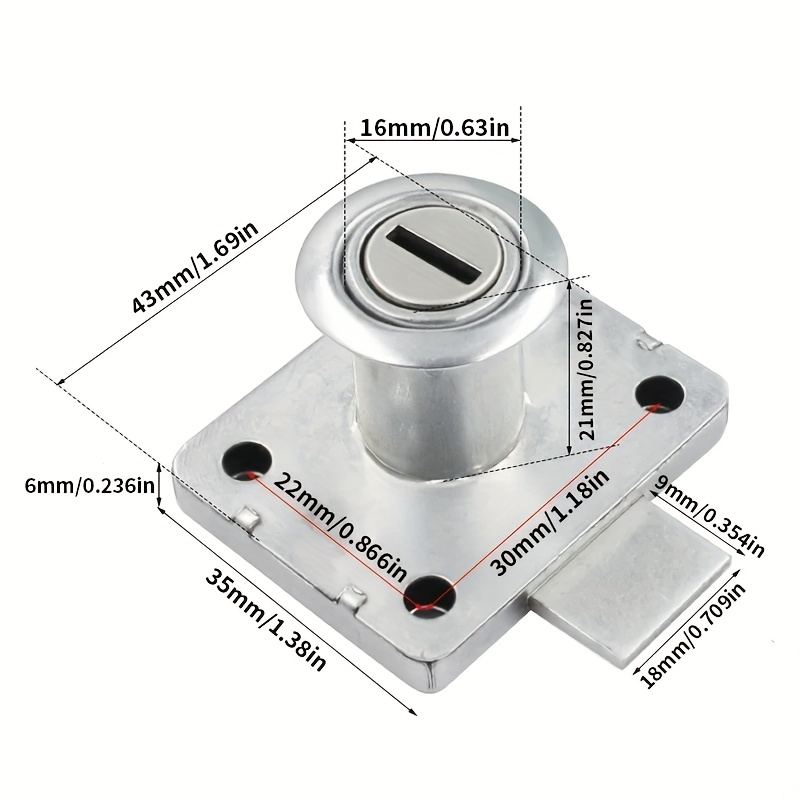 캐비닛 서랍 잠금장치, 옷장 캠 잠금장치(열쇠 포함), - Furniture Hardware Cam Lock 리뷰 및 가격